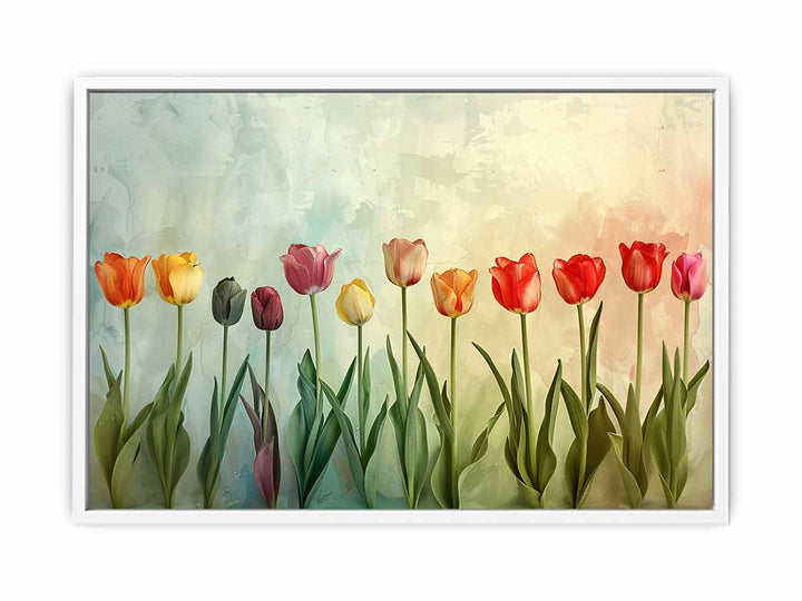 Colorful Tulips Framed Print