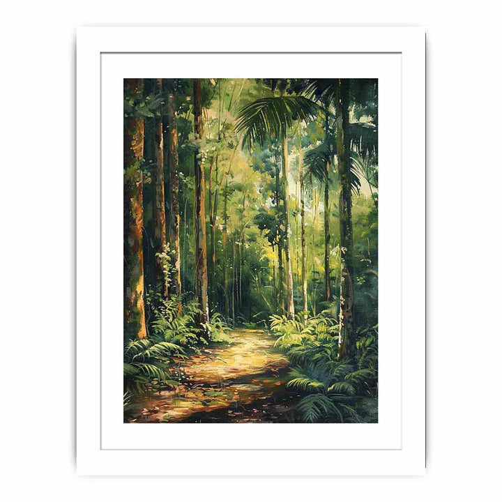 Rainforest Path Streched canvas