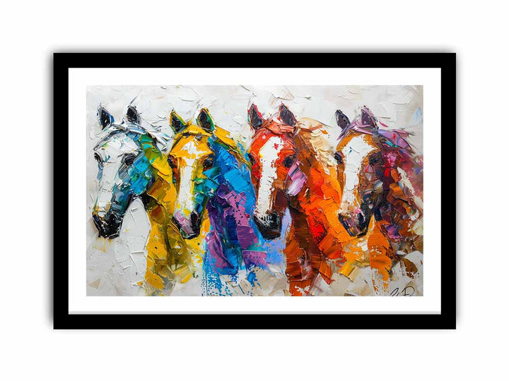 4 Horses   Art Print