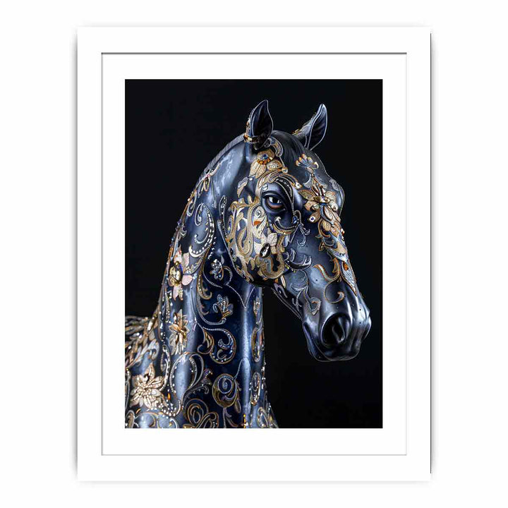 Blue Horse Streched canvas