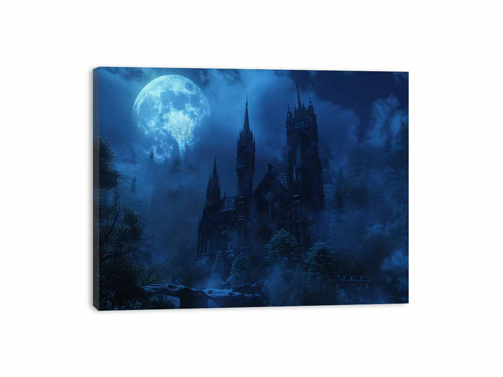 Castle Moon  Canvas Print