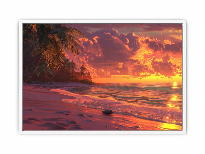 Beach Scene  Framed Print