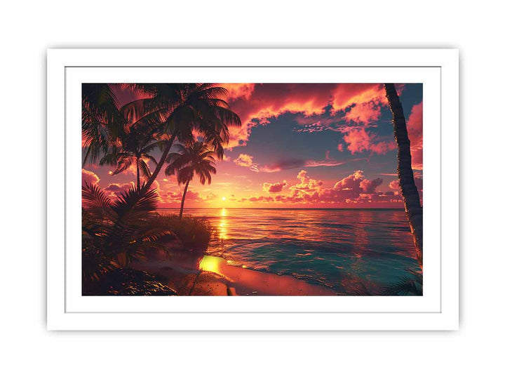 Beach Scene  Streched canvas