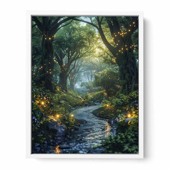 3D Forest Framed Print