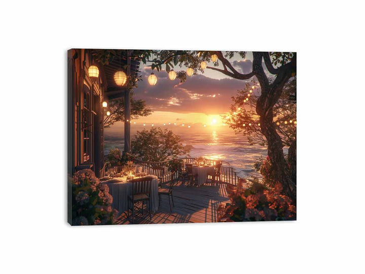  Dinner Outside Canvas Print