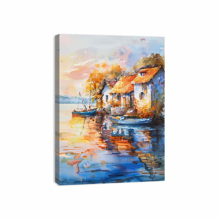 Coastal Village  Canvas Print