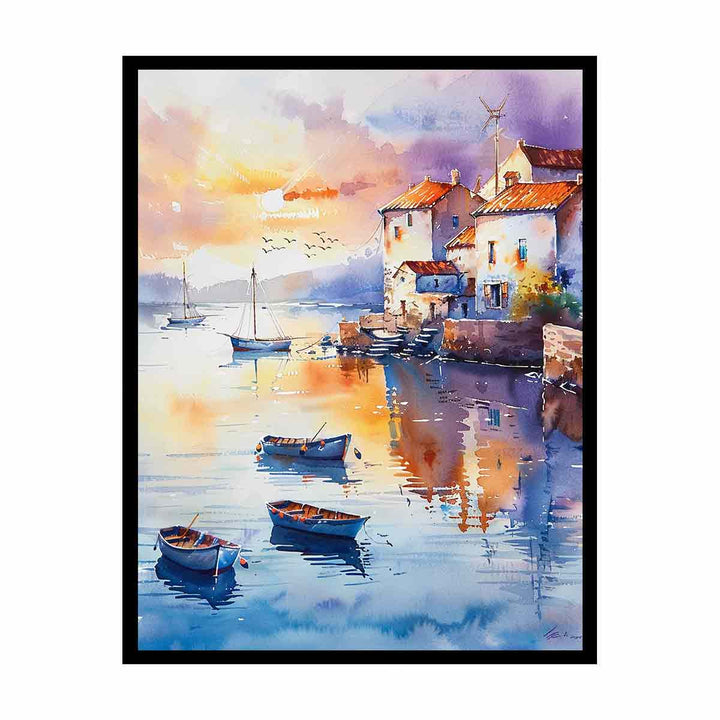 Coastal Village   Painting