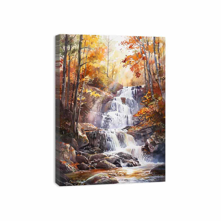 Forest Waterfall  Canvas Print