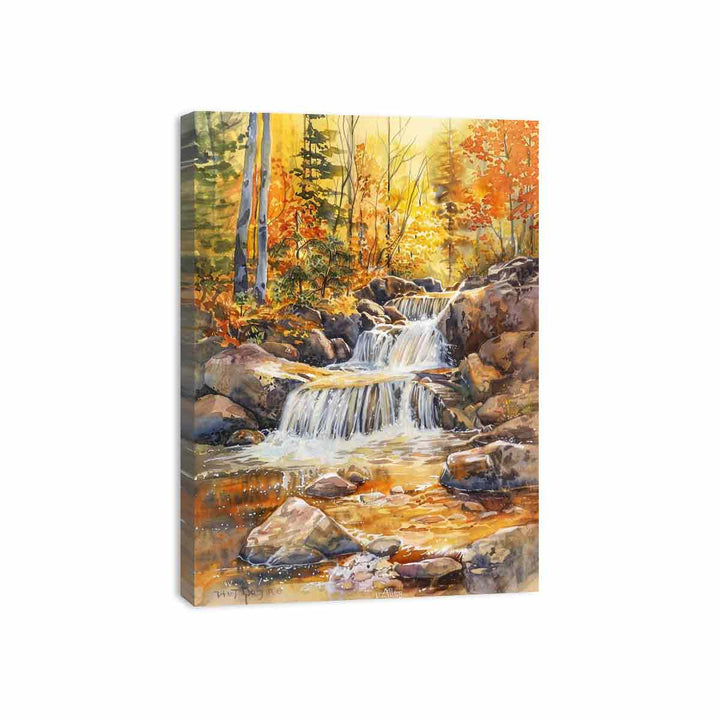 Forest Waterfall  Canvas Print