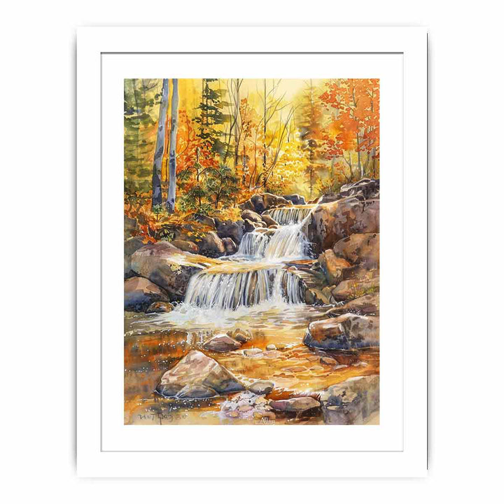 Forest Waterfall  Streched canvas