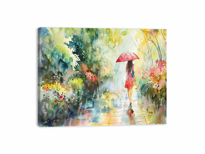 Rain Walk Canvas Print