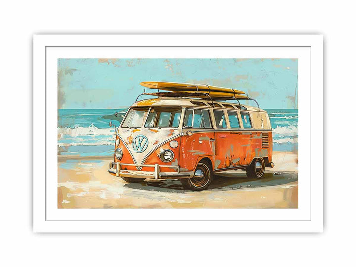 Vw Beach Side Streched canvas