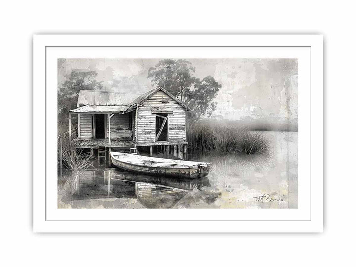 Fishing Shack  Streched canvas