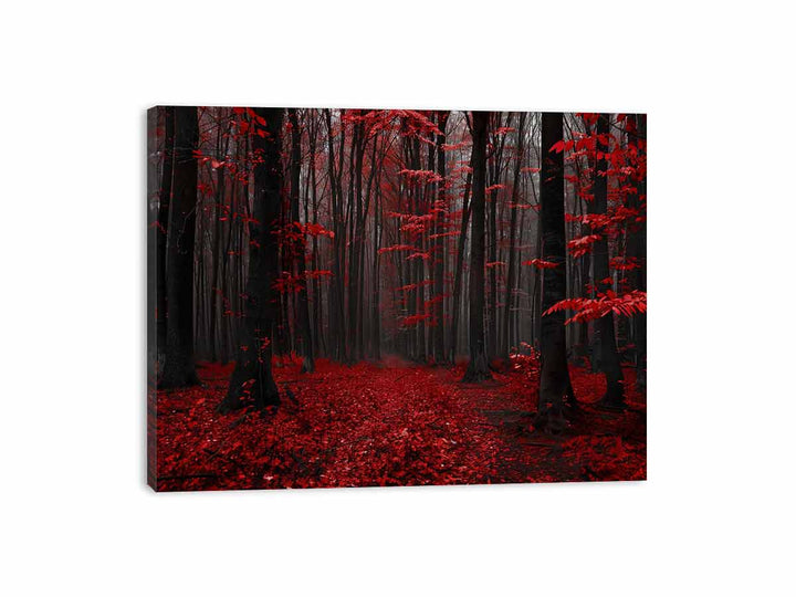 Red Trees Canvas Print