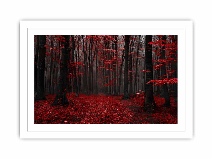 Red Trees Streched canvas