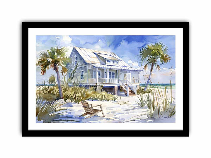 Beach House   Art Print