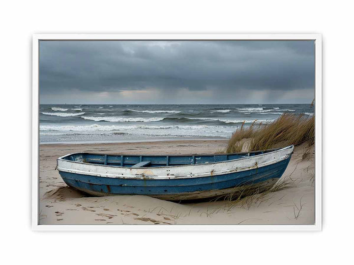 Boat On Beach Framed Print