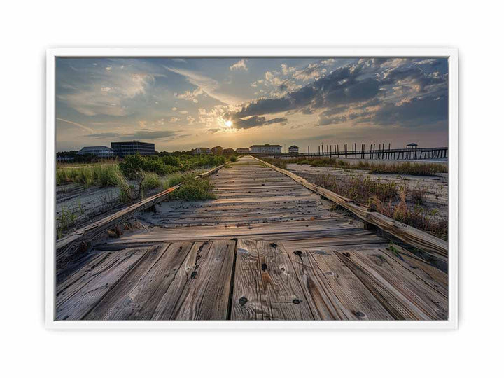 Hampton Pier Framed Print