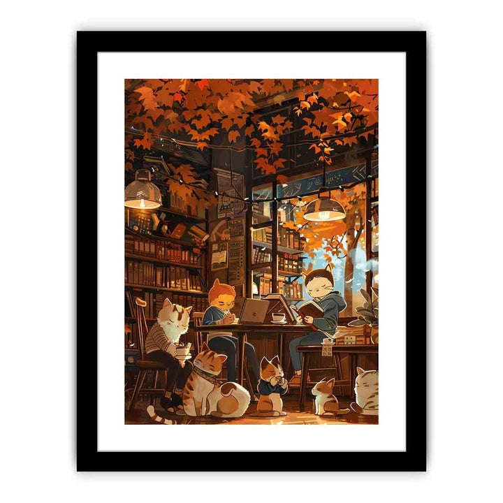 Cartoon Cafe   Art Print