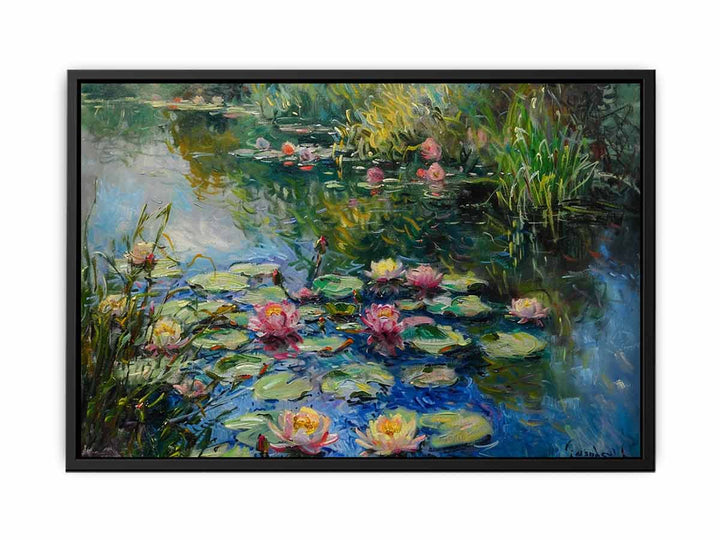 Lily In Lake   Painting