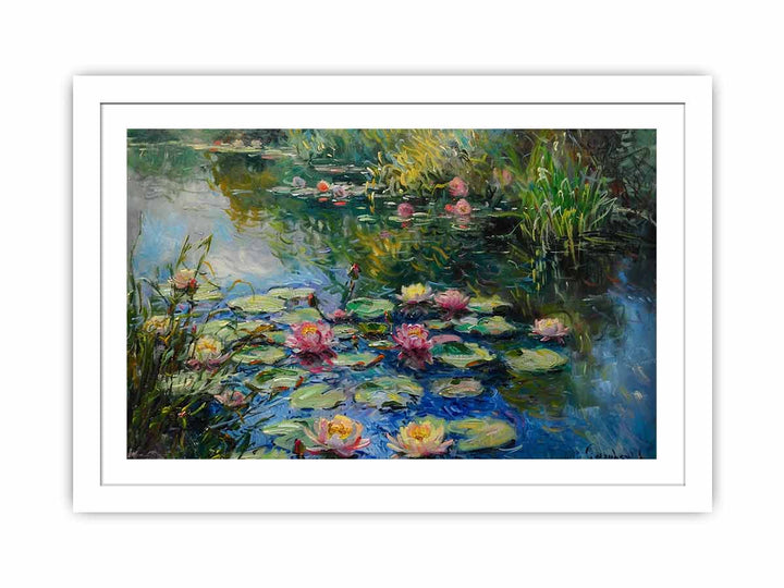 Lily In Lake  Streched canvas