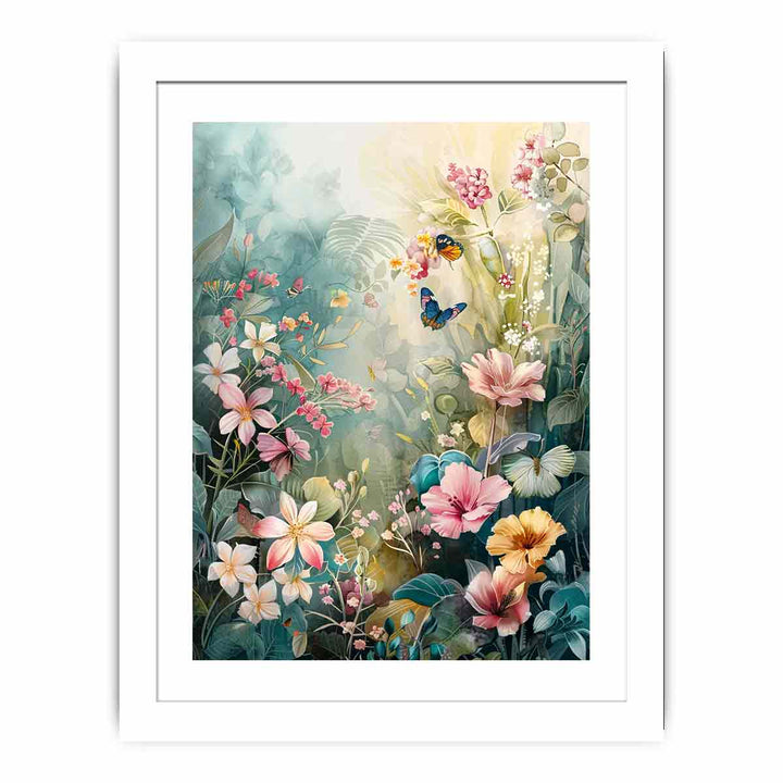 Garden Flowers  Streched canvas