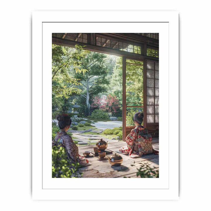 Garden Coffee Streched canvas