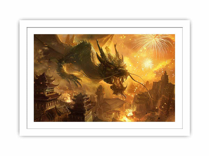 Fire Dragon Streched canvas