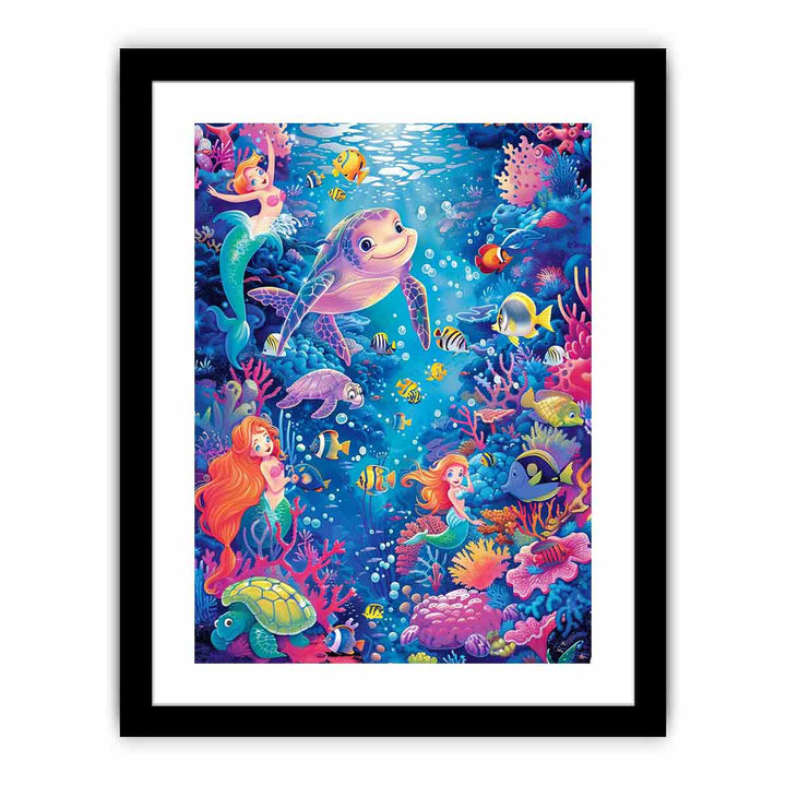 Playfull Underwater   Art Print