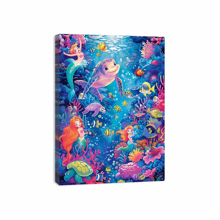 Playfull Underwater  Canvas Print