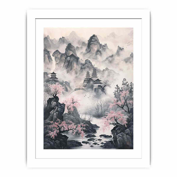 Asian Landscape  Streched canvas