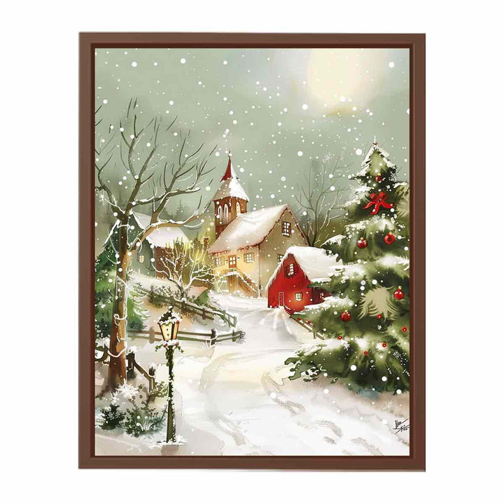 Christmas Landscape   Poster