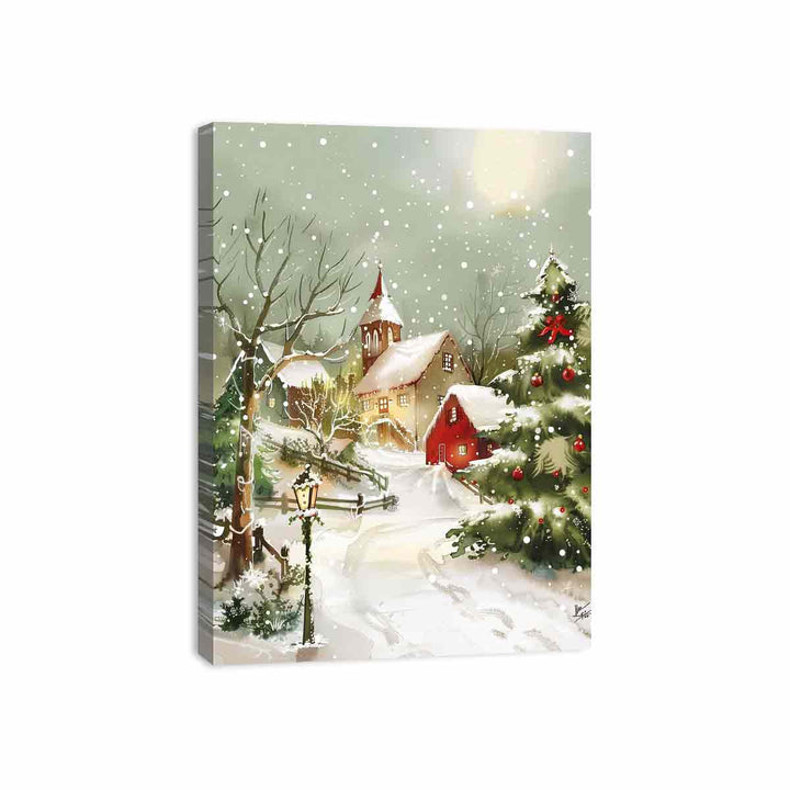 Christmas Landscape  Canvas Print