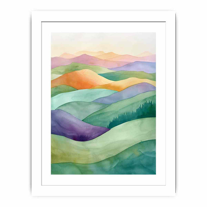 Watercolor  Landscape  Streched canvas