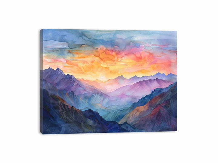 Watercolor  Landscape  Canvas Print