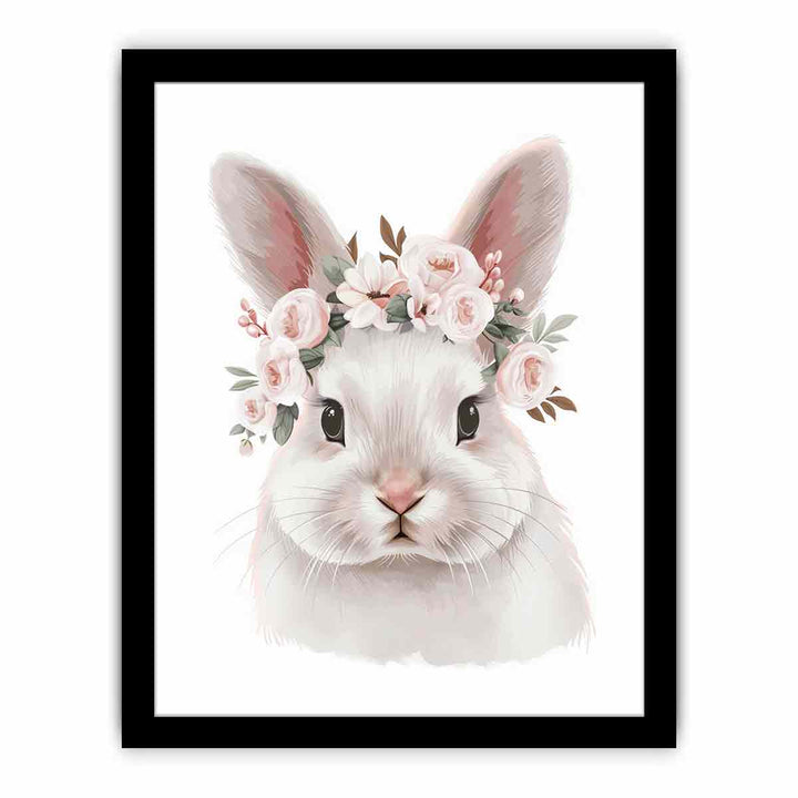 White Bunny  Art Print