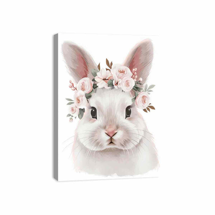 White Bunny Canvas Print