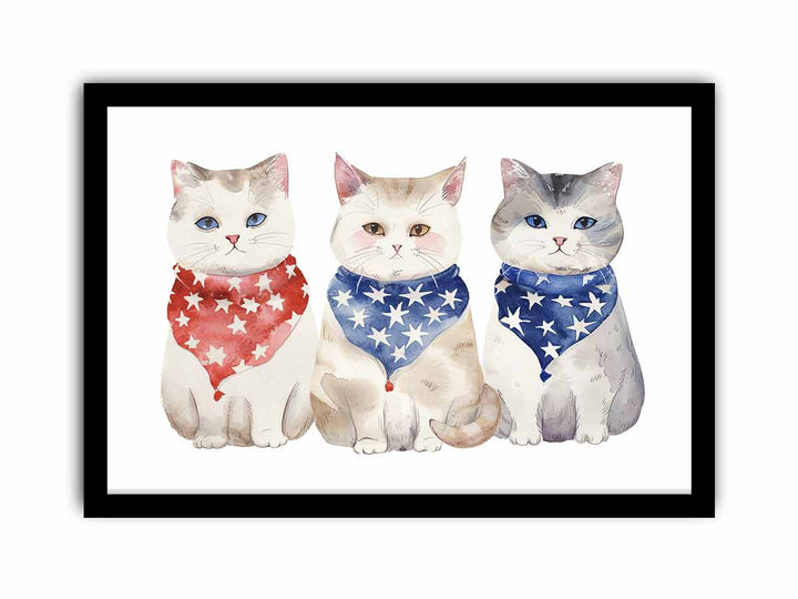 3 Cats   Art Print