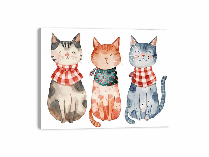 3 Cats  Canvas Print