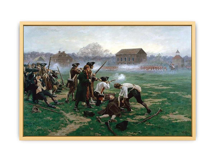 The Battle of Lexington, 19th April 1775, 1910 Streched canvas