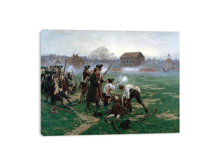 The Battle of Lexington, 19th April 1775, 1910 Canvas Print