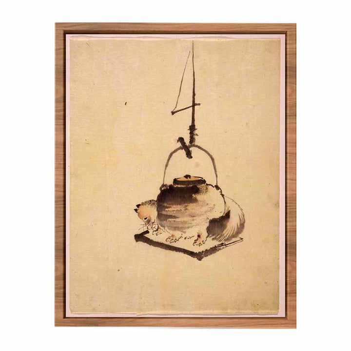 Hokusai tanuki tea kettle  Poster