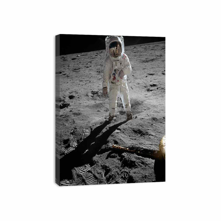 Astronaut  Walk   on Moon Canvas Print