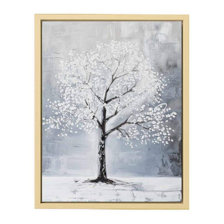 White Tree Painting framed Print