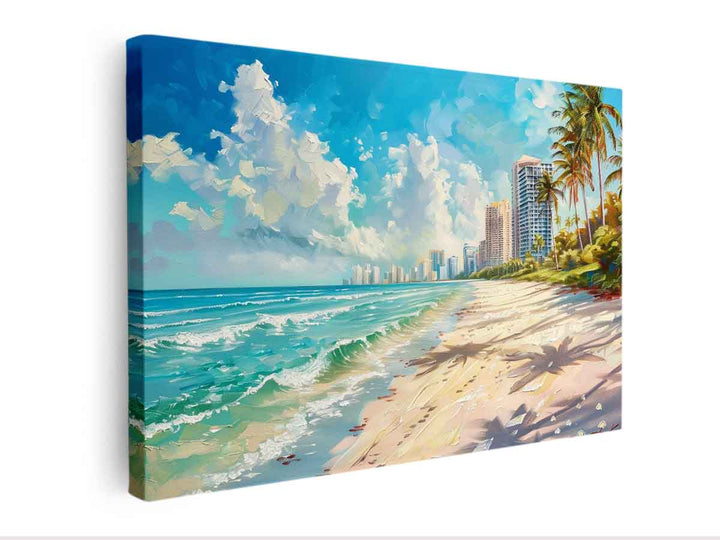 Beach City Painting  canvas Print