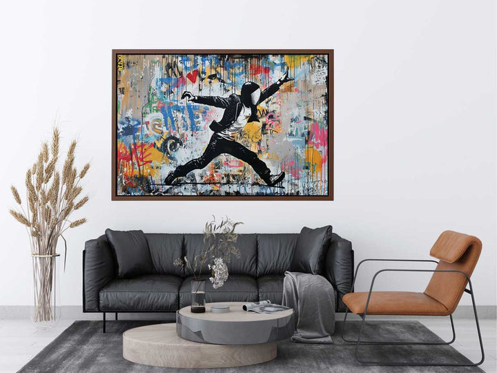 Street Art Painting canvas Print