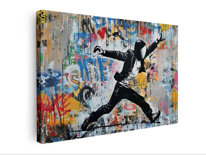 Street Art Painting canvas Print