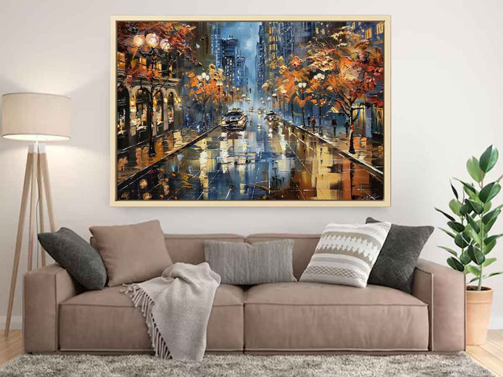  Modern City Street Painting Art Print