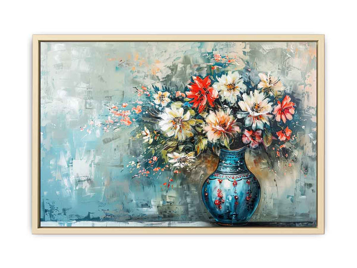 Flower in vase  Painting framed Print