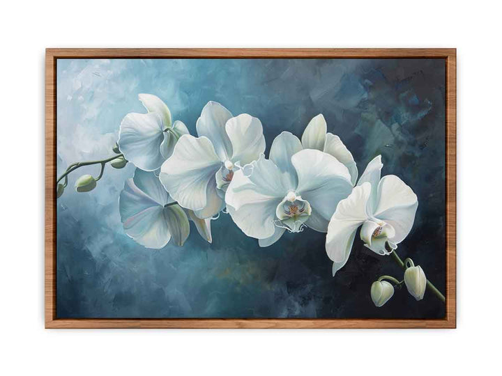 White Orchid  Painting framed Print